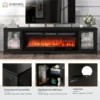 TV Stand with 50" Fireplace,80" Modern Fireplace Entertainment Center,TV Console Cabinet for TVs Up to 90", Black - Image 3