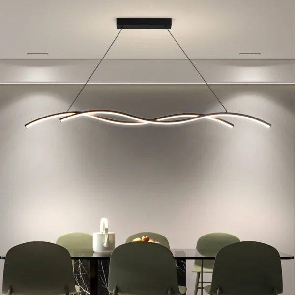 Black White Led Restaurant Pendant Lights Modern Minimalist Hotel Bar Restaurant Chandelier Home Indoor Decoration Lighting Lamp - Image 6