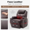 Living Room Chair with Massage and Heat, Remote Control and Cup Holder, 360° Swivel Recliner Chairs, Rocker Manual Recliner - Image 5